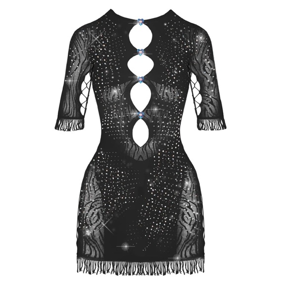 POSTER GIRL Dresses Poster Girl Rhinestoned Miranda Black Mini